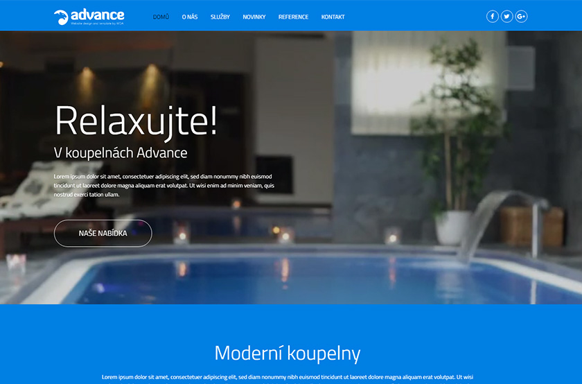 Koupelnové studio Advance